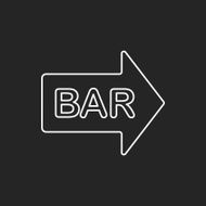 Bar shop sign line icon N6