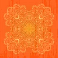 Mehendi tracery isolated hindi handmade drawing