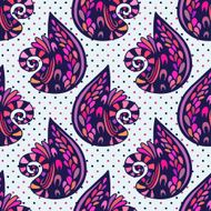 Vector illustration abstract seamless pattern Abstract colorful doodles violet N2