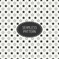 Geometric seamless stars pattern Wrapping paper Vector Starry background N2
