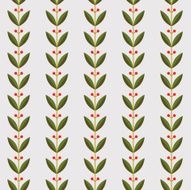 Seamless geometrical pattern in vector made of leaves