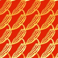 Red hot chilly peppers seamless pattern Mexican food background