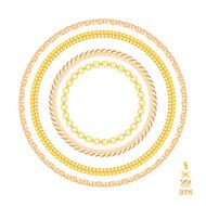 Gold Chain Jewelry Vector Illustration N7