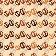 Seamless pattern of coffee beans Vector illustration