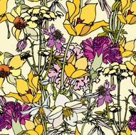 Seamless Pattern with floral ornament N79