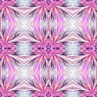 Symmetrical flower pattern in stained-glass window style N4