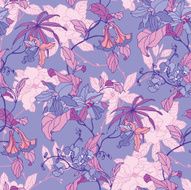 Seamless pattern with flowers orchids N13