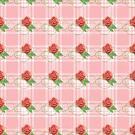 Vector seamless background with red roses