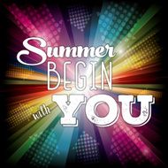 Summer Begin with You Typographic Symbol
