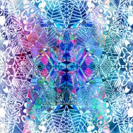watercolor abstract winter pattern