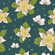 Seamless patterns with flowers vector N3