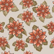 Seamless patterns with flowers vector N6