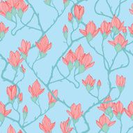 Seamless pattern with apple flowers N4