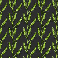 Seamless Laurel Branch Background Cute Repeating wheat