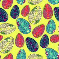 doodle Easter pattern Vector seamless easter pattern N2