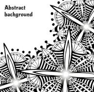 Bright doodle abstract vector backdrop Decorative futuristic flower frame N2