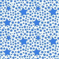 Blue stars on white seamless pattern