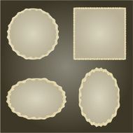 Decorative silver frame vector