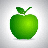Sketched green apple design stock vector N2