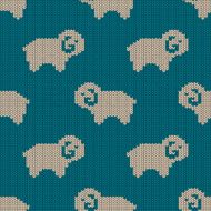 Seamless knitted pattern with sheep N5