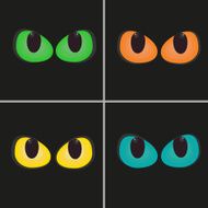 Glowing in the dark spooky eyes vector