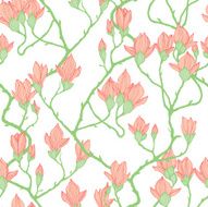 Seamless pattern with apple flowers N5