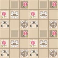 Patchwork seamless floral pattern ornament background