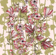 Seamless pattern with apple flowers N8