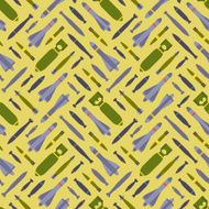 Air bombs seamless pattern