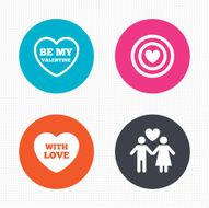 Valentine day love icons Target aim with heart N4