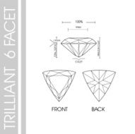 Gems shape trilliant