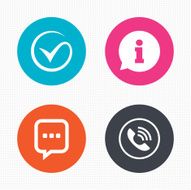 Check or Tick Phone call and Information sign N3