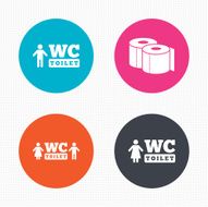 Toilet paper icons Gents and ladies room N2