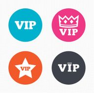 VIP icons Very important person symbols