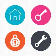 Home key icon Wrench service tool symbol N12