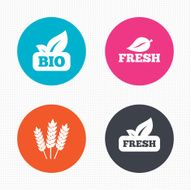 Natural fresh Bio food icons N3