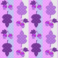 Seamless cartoon childish pattern patchwork leaves and acorns in retro N2