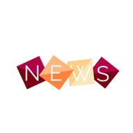 Word concept on color geometric shapes - news N5
