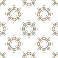 Seamless vector geometric abstract pattern Creative round shapes made of N70