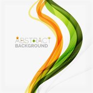 Orange and green wave line design nature eco concept N8