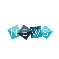 Word concept on color geometric shapes - news N6
