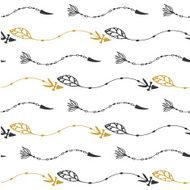 Seamless pattern of vintage wave arrows N2