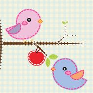 Birds on tree branch
