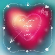 Lovely Valentine card Vector illustration