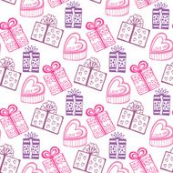 Gift seamless pattern Seamless happy birthday or valentine