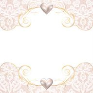 pearl frame on lace background N14