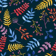 Vector watercolor floral pattern N12