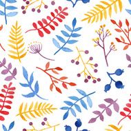Vector watercolor floral pattern N13