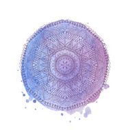 Watercolor mandala Vector isolated element