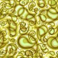 Abstract seamless green paisley pattern N2